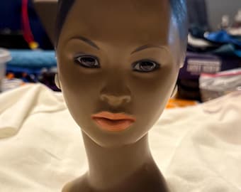 Vintage mid century Chalkware Polynesian Hawaiian Head Bust 1950s