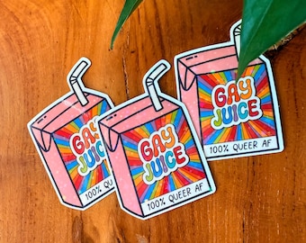 Gay Juice Holographic Sticker