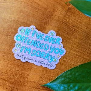 If I’ve Ever Offended You I’m Sorry That You’re A Little B*tch, Holographic Sticker