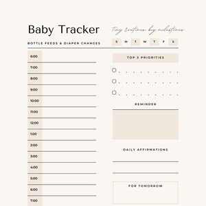 Baby Routine Tracker Bundle • 3 Color Options • Printable Baby Schedule ...