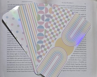Set de Marcapáginas Pastel – Marcapáginas con un diseño elegante y estético – Acabado laminado brillante u holográfico