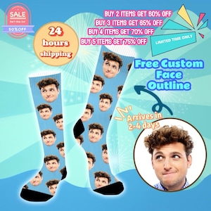 Chaussettes personnalisées amusantes avec photo, Chaussettes personnalisées avec photo, Chaussettes fantaisie personnalisées avec visages, Chaussettes personnalisées pour cadeaux de Pâques
