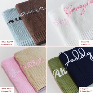 Personalized Baby Blanket, Embroidered Name Blanket, Custom Knit Blanket, Baby Shower Gift, Newborn Gift, Baby’s First Christmas Gift image 7