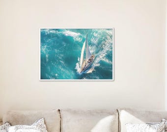 Druckbare Segelboot Kunst | Segelboot Wandkunst