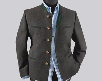 Blazer fait main en laine bavaroise pour l'Oktoberfest : veste traditionnelle allemande Trachten Tyrol en loden