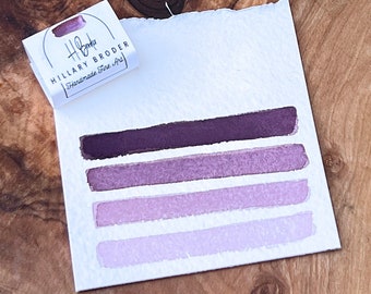 Plum- Handmade Watercolor Paint- Half Pan