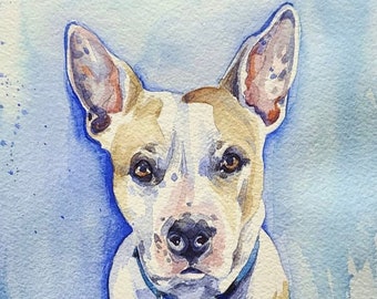 Watercolor Pet Portrait- Custom- Hand-painted