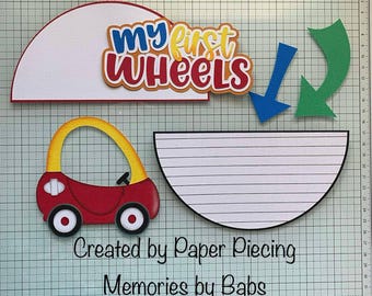 My First Wheels Set Premade Paper Piecing by Babs