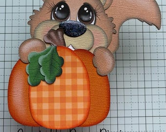 Fall Squirrel Premade Paper Piecing by Babs
