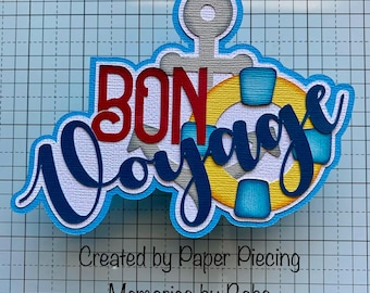 Bon Voyage Title Premade Paper Piecing by Babs