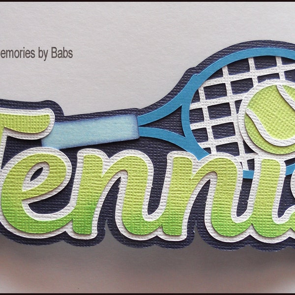 Tennis Title Premade Paper Piecing by Babs