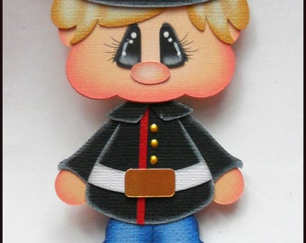 Marine Boy Blonde Hair Premade Paper Piecing by Babs