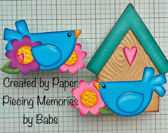 Birdhouse Set Premade Paper Piecing by Babs