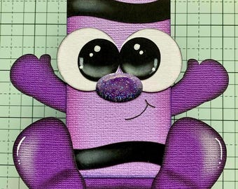 Purple Crayon Cutie  Premade Paper Piecing by Babs