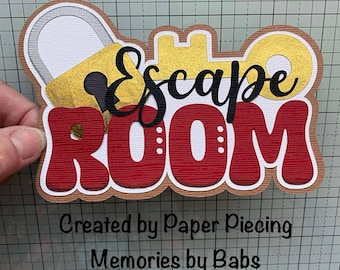 Escape Room Title Premade Paper Piecing by Babs