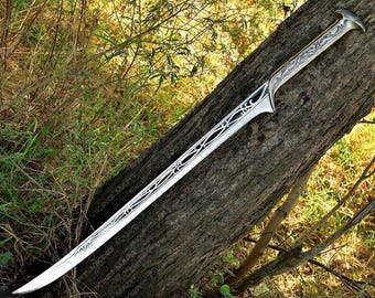 Réplica artesanal de la espada larga de Thranduil, el Rey Elfo / Pieza de colección medieval de acero
