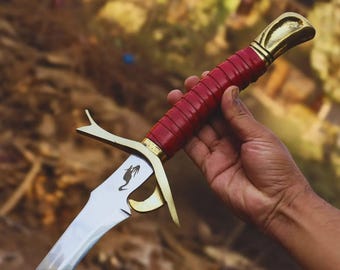 Espada de la Rueda del Tiempo Heron Mark hecha a mano con vaina / Réplica de espada de película coleccionable