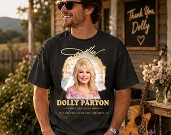 Camiseta conmemorativa de Dolly Parton, camiseta RIP Dolly Parton, camiseta tributo a la leyenda de la música country 1946-2026, regalo para fans en memoria de Dolly Parton
