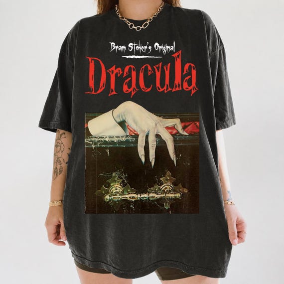Comfort Colors® Dracula Halloween Shirt, Classic Dracula Novel Shirt, Gothic Vampire Sweatshirt, Halloween Movie Tee Shirt, Gift For Fans