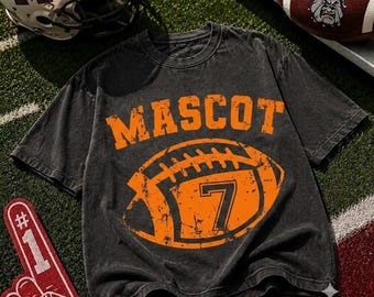Camiseta Comfort Colors® con mascota y número personalizados, camiseta de fútbol con número personalizado, camiseta de equipo universitario con número, camiseta de fútbol con nombre y número personalizados para la familia.