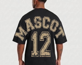 Camiseta personalizable con mascota, equipo o nombre en letras grandes y llamativas, número de equipo personalizado de brazo a brazo, camiseta para mamás de fútbol americano, regalo para animar al equipo en el día del partido