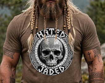 Hated Jaded RUNIC SKULL on light and dark tees Unisex t-shirt