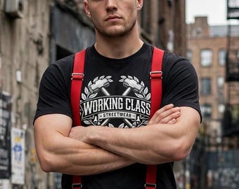WORKING CLASS Streetwear Hammer Wreath Logo on Dark Unisex t-shirt