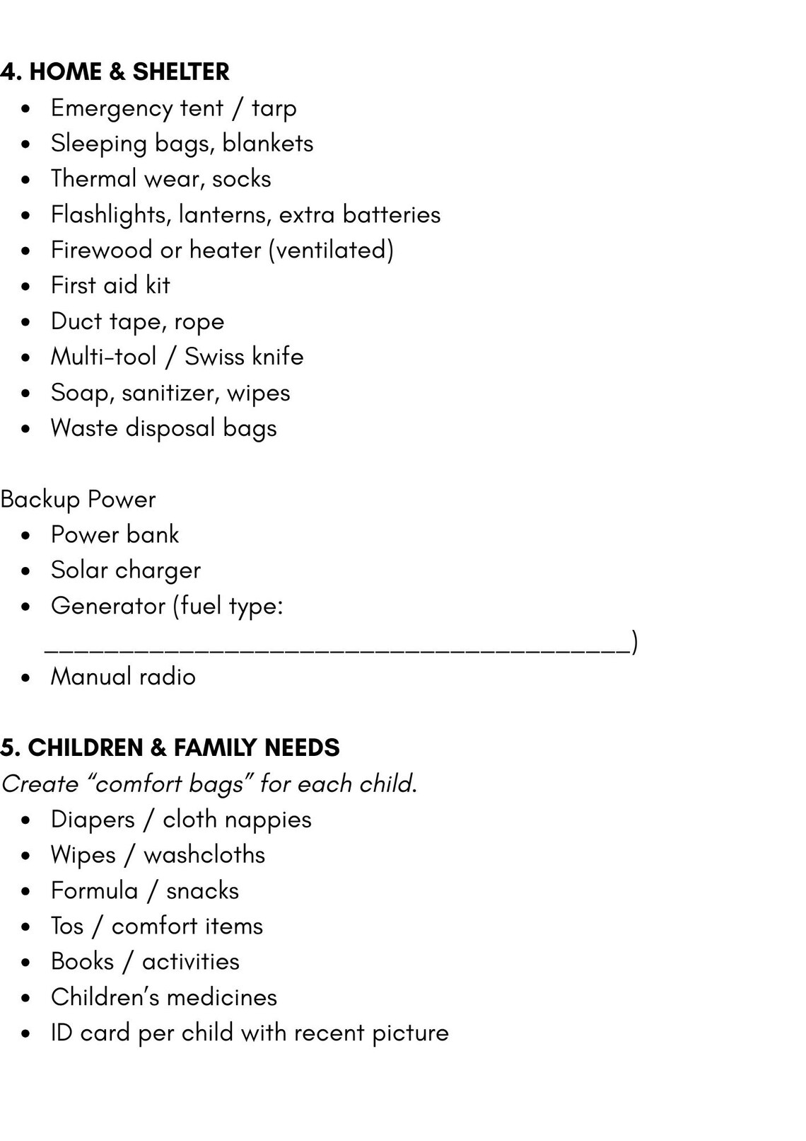 Printable Prepper List.pdf Emergency Prepper Checklist | 72-hour Survival Kit (digital Download ...