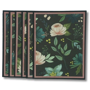 Blank Note Cards, Blank Cards, Note Card Set, Spring Floral Note Cards, Floral Note Cards, Stationery, Set of 6, Thank You Cards, Spring