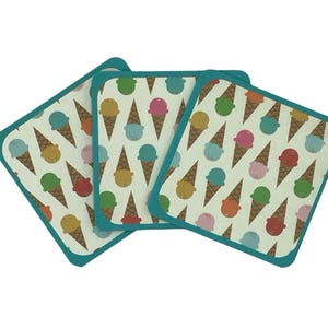 Mini tarjetas de notas, mini tarjetas de cumpleaños, tarjetas de verano, tarjetas de regalo, mini tarjetas hechas a mano, tarjetas de cumpleaños, juego de 8, mini tarjetas, helado, verano