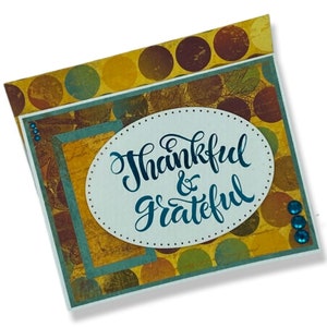 Thanksgiving Card, Happy Thanksgiving, Handmade Thanksgiving Card, Happy Thanksgiving Card, Thanksgiving, Grateful, Autumn, Fall
