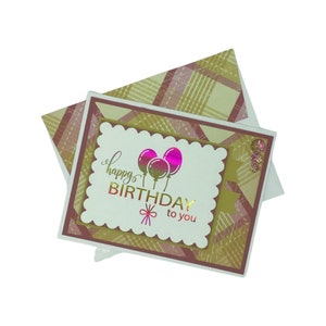 Tarjeta de feliz cumpleaños, tarjeta de cumpleaños hecha a mano, tarjeta de cumpleaños para mujeres, tarjeta de cumpleaños para compañeros de trabajo, tarjeta de cumpleaños con globo