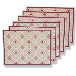 Rosa Grußkarten, leere Grußkarten-Set, Briefpapier-Set, Grußkarten, Set mit 6 Grußkarten, leere Karten, Dankeskarten, Karten für alle Gelegenheiten