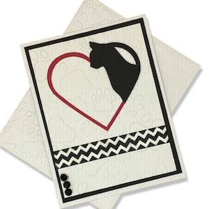 Carte de sympathie chat, carte de sympathie pour animal de compagnie faite main, carte de sympathie pour animal de compagnie, carte perte d'un chat, carte pour amoureux des chats, carte de sympathie animal, carte féline, coeur