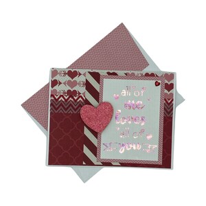 Handgemaakte liefdeskaart, trouwkaart, jubileumkaart voor man, jubileumkaart, kaart voor echtgenoot, kaart voor vriendin, liefde, verloving