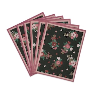 Blank Note Cards, Blank Cards, Note Card Set, Spring Floral Note Cards, Floral Note Cards, Stationery, Set of 6, Thank You Cards, Spring
