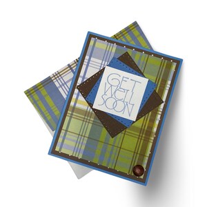 Carte de rétablissement, Carte de rétablissement, Carte postopératoire, Carte d'hospitalisation, Carte de rétablissement pour lui, Carte à carreaux, Carte pour homme