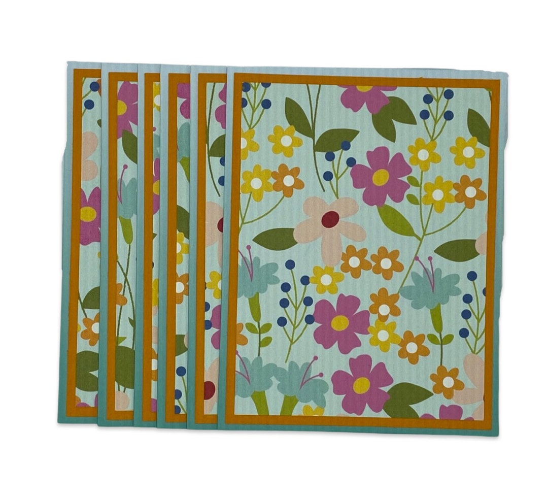 Blank Floral Note Cards, Stationery, Set of 6 - Etsy