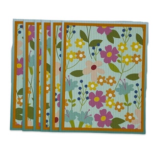 Blank Note Cards, Blank Cards, Note Card Set, Spring Floral Note Cards, Floral Note Cards, Stationery, Set of 6, Thank You Cards, Spring