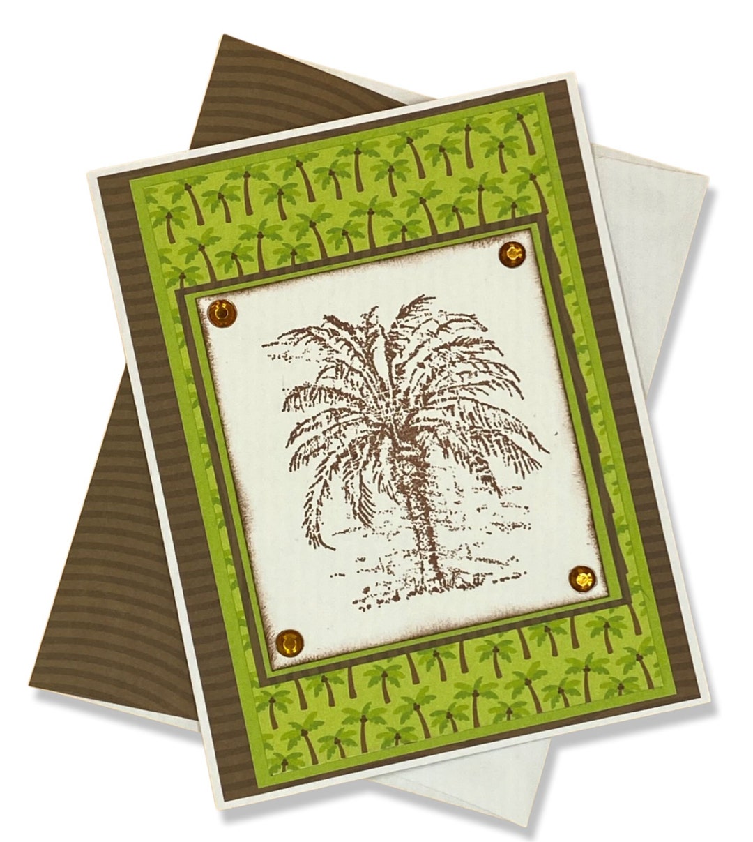 Palm Tree Card, Handmade All Occasion Card, Thinking of You Card, All