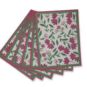 Tarjetas de notas para todas las ocasiones, tarjetas en blanco, juego de tarjetas de notas, tarjetas de notas florales rosas, papelería, juego de 6, regalo de cumpleaños para ella, regalo de anfitriona