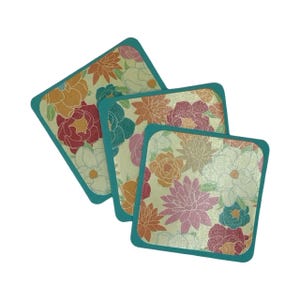 Mini-cartes pour lettres faites main, Mini-cartes florales, Mini-cartes printanières, Mini-cartes, Lot de 8 cartes, 3 x 3 cartes, Coffrets cadeaux, Vierge