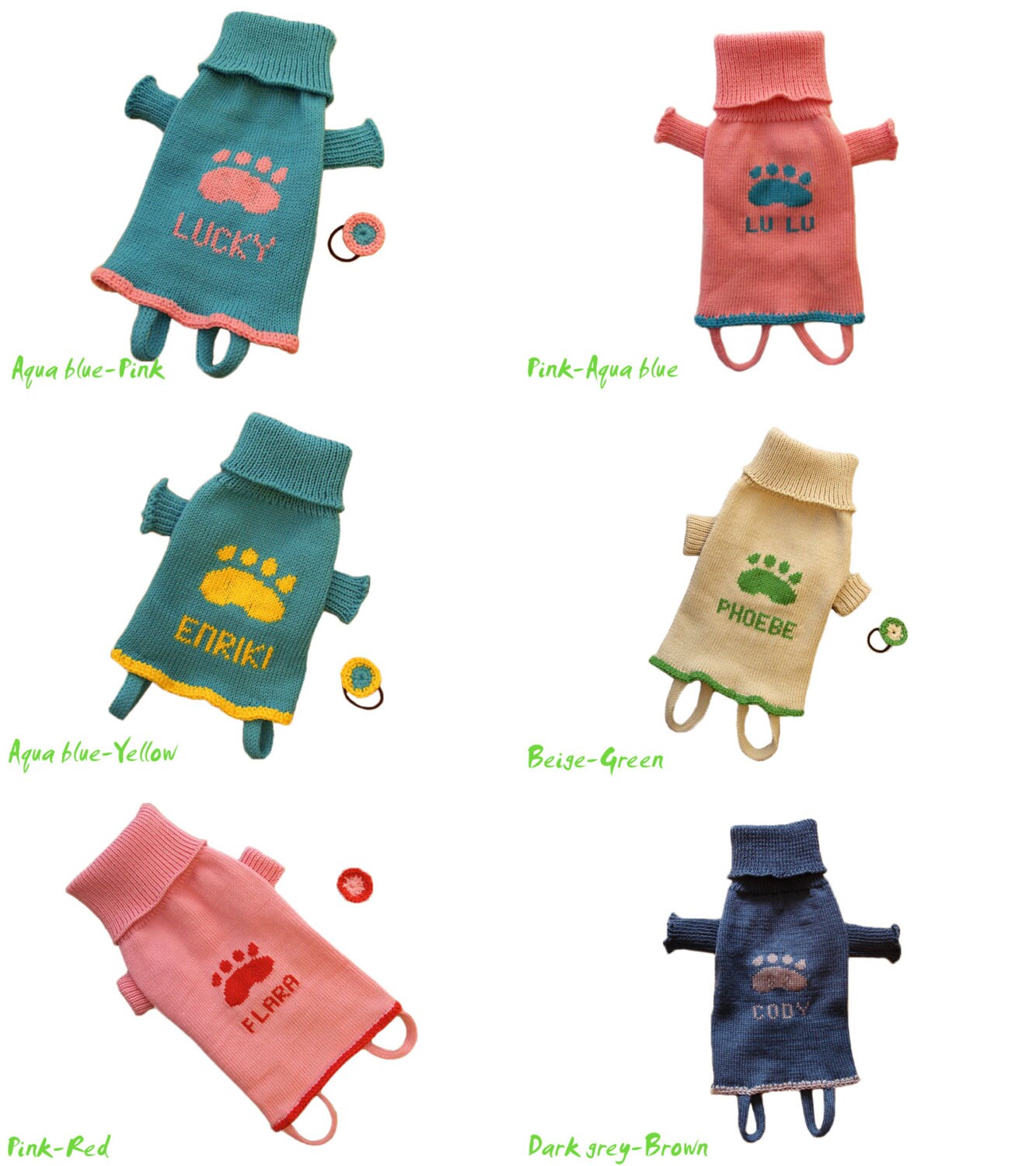 Sweater for Dog All Sizes PERSONALIZED Name 100 MERINO Etsy