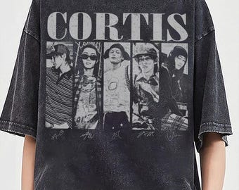 James Cortis Portrait Tee | Black White Half-face Photo Graphic