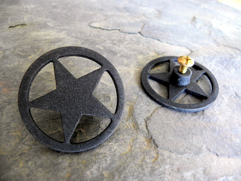Western Style Black Star Drawer Cabinet Pull Knob Etsy