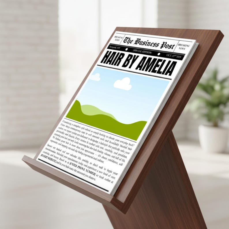 Editable Photoshoot Newspaper Template, Canva Vintage News Page