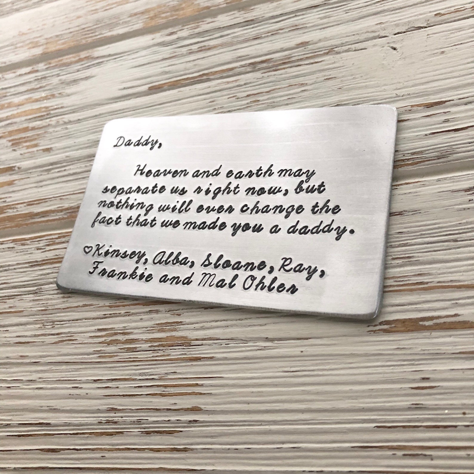 Personalized Wallet Card Memorial Keepsake In Loving Memory | Etsy