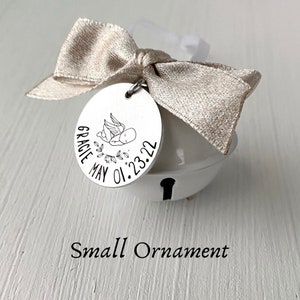 Miscarriage Ornament, Bereavement Sympathy Gift, Small Bell Ornament, Remembrance Keepsake, Pregnancy Infant Loss Ornament, Angel Ornament