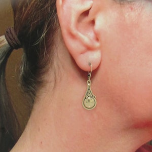 14ky Gold Unique Domed Earrings, Handmade One of a Kind Artisan Earrings Made in the USA with Free Domestic Shipping image 8