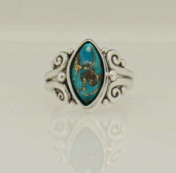 Sterling Silver Turquoise Ring Handmade One of a Kind Ring - Etsy